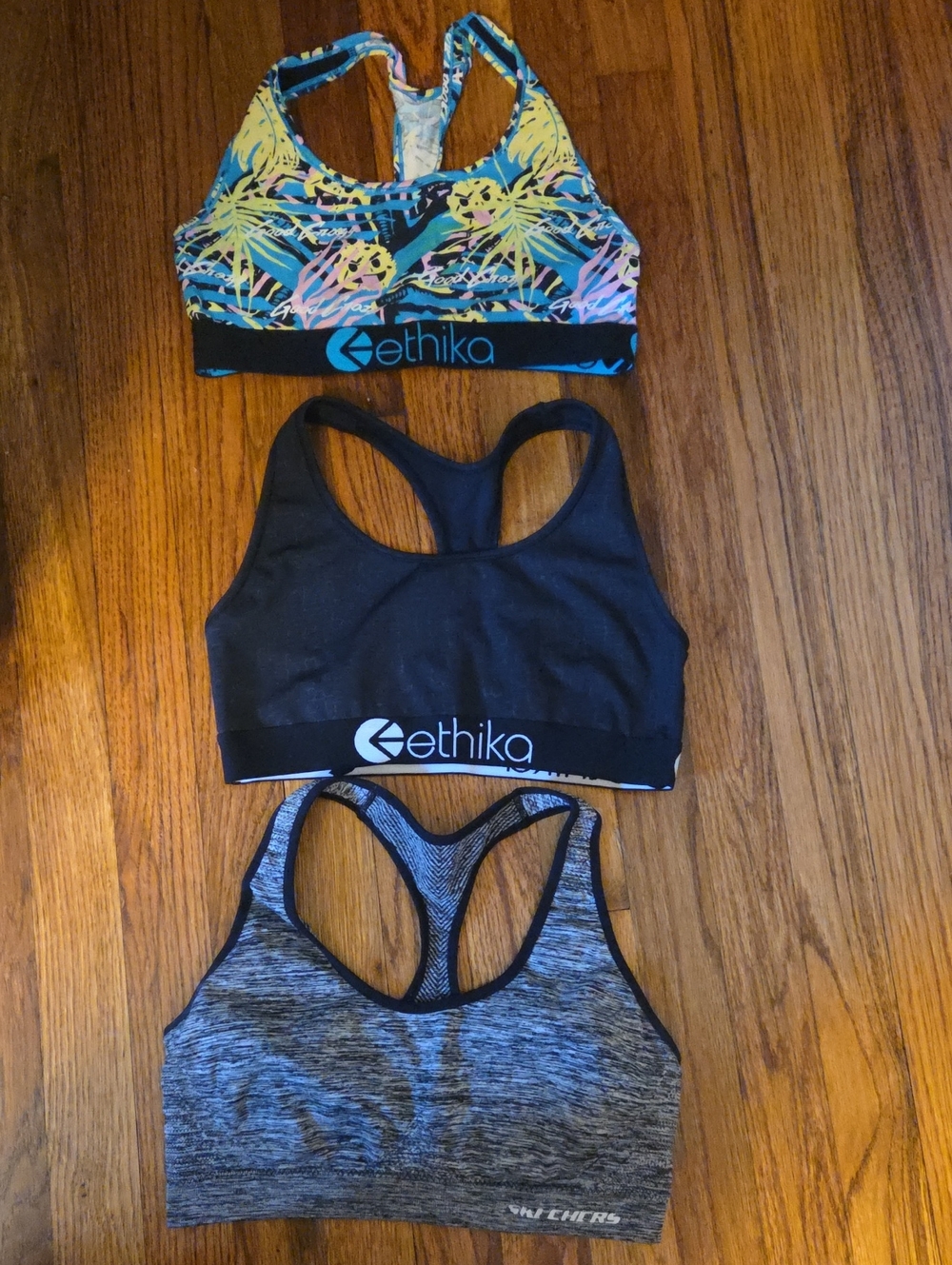 Ethika & Sketchers Racerback Sports Bra Bundle Size Large